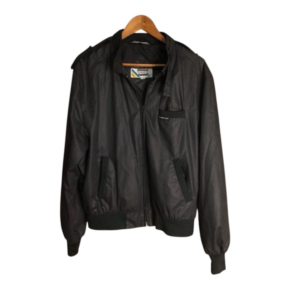 Members Only Other - Original 80’s Vintage Members Only Black Cafe Racer Rainbow Europe Craft. Medium